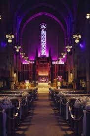 Purple Wedding Venue Flowers Bouquets Aisle Decor Light Church Wedding Decor Flower Petal Wedding Venues Church Church Aisle Decorations Wedding Church Aisle
