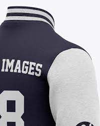 Download Men S Heather Varsity Jacket Mockup Back Half Side View In Apparel Mockups On Yellow Images Object Mockups