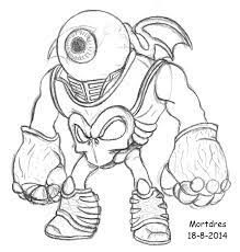 Skylanders gill grunt coloring page. Skylanders Coloring Pages Eye Brawl