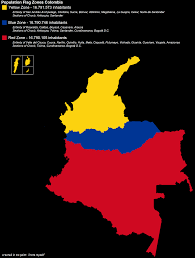 Centro de mesa colombia !! Mapa Bandera De Colombia Cada Color Contiene Con La Misma Poblacion Aproximada Mapporn