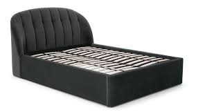 Margot Lit Coffre King Size 160 X 200 Avec Sommier Velours Gris Nuit Made Com Storage Ottoman Ottoman Storage Bed Ottoman