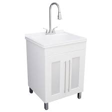 It was also the first cabinet purchased from foremost by lowe's. Glacier Bay All In One Laundry Sink And Cabinet In White The Home Depot Canada
