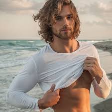 This Guy Is A Giant Armoire An Adonis Escaped From My Most Daring Fantasies A Huge Viking Long Hair Styles Men Blonde Guys Surfer Hair