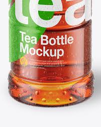 Download Tea Bottle With Condensation In Shrink Sleeve Mockup In Bottle Mockups On Yellow Images Object Mockups PSD Mockup Templates