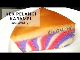 Kek karamel pelangi ini menggunakan teknik kukus. Kek Pelangi Karamel Caracikdyg Youtube