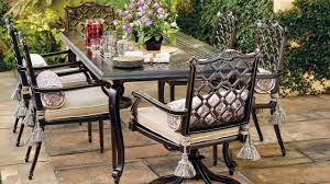 We have outdoor furniture sets made of teak wood, aluminium, fabric and rattan outdoor furniture, so you are sure to find something that you love to update your outside space. Glen Isle Dining In Midnight Gold Finish Frontgate Aluminium Outdoor Furniture Cast Aluminum Patio Furniture Aluminum Patio Furniture