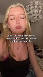 Tokoyami's Slam Poetry Performance in Class 1A