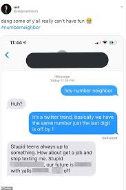 Number Neighbor Text Meme
