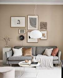 Small Studio With Beige Walls Coco Lapine Design Beige And Grey Living Room Beige Living Rooms Modern Living Room Interior