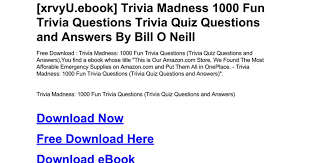 For many people, math is probably their least favorite subject in school. Trivia Madness 1000 Fun Trivia Questions Trivia Quiz Questions And Answers Doc Google Drive
