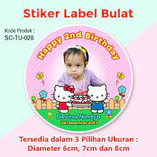 Super tangguh denada rela pakai kostum hello kitty untuk shakira. Stiker Label Ulang Tahun Bulat Anak Tumpeng Mini Souvenir Hello Kitty Shopee Indonesia