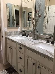 Cream With Grey Countertop Grey Countertops Bathroom Remodel Master Bathroom Countertops