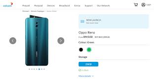 Find out about free calls, sms, contract, internet data, device price and monthly fee for different plans. Oppo Reno Can Be Yours For Free On Celcom Contract Soyacincau Com