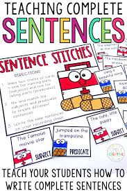 Writing Complete Sentences Ideas In 2020 Writing Complete Sentences Sentence Writing Activities Teaching Sentences