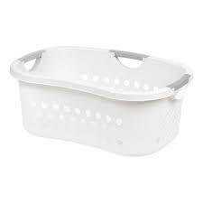 Iris Usa Comfort Carry Plastic Laundry Basket White Walmart Com