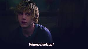 I always sleep in the dark, you know, in case he wants to appear. 33 Images About American Horror Story Lt 3 On We Heart It See More About Tate Langdon American Horror Story And Evan Peters