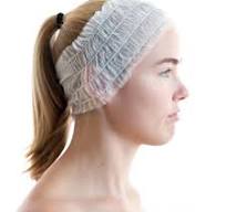 100pcs/set Disposable Headband Spa Makeup Elastic Non-Woven Hair Bands