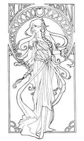 Free Alphonse Mucha Coloring Pages Fairy Coloring Pages Coloring Pages Coloring Books