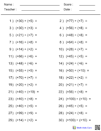 Free fraction worksheets � reynoldbot.com #230740. Integer Divide 2 Terms Worksheet