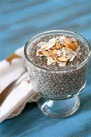 Coconut Almond Chia Seed Pudding Just Made It It S Delicious And Healthy Food Whole Food Recipes Coconut Chia Seed Pudding