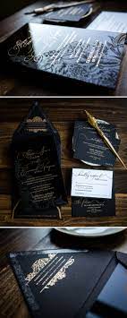 Modern And Unique Black Acrylic Wedding Invitation By Penn Paperie L Invitaciones De Boda Negras Invitacion Boda Originales Invitaciones Para Boda Elegantes