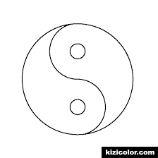 100% free coloring page of a yin yang. Yin Yang Free Print And Color Online