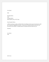 Business letter sample with example. Salary Certificate Request Letters Samples Document Hub