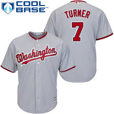 Andrew mccutchen made a sliding attempt, but couldn't make the grab. Trea Turner Washington Nationals Gray Youth Cool Base Home Replica Jersey Jerseys
