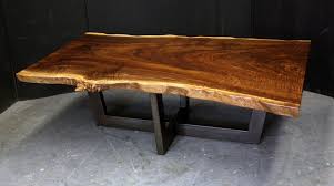 Redwood Painted Steel Coffee Table Dorset Custom Furniture Vt Coffee Table Live Edge Dining Table Coffee Table Wood