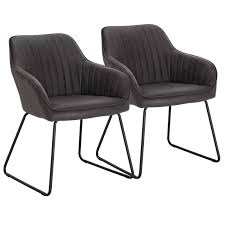 Merle corner chairs finished in black are complemented with simple, durable burlap upholstery. Woltu Grey Kitchen Dining Chairs Set Of 2 Pcs Counter Lounge Living Room Corner Chairs Black Steel Legs Reception Chairs Tub Chairs Armchairs With Backrest Armrests Buy Online In Aruba At