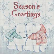 Looking for your next counted cross stitch project? Winter Cross Stitch Pattern Polar Bears