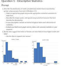 One of the main reasons to pay off your credit card debt vs. Solved Question 1 Descriptive Statistics Prompt 1 Desc Chegg Com