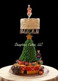 A green number 40 is above the cake in the picture and there are fuchsia, pink, green, and blue balloons on it as well. Nutcracker Christmas Birthday Cake Cakecentral Com
