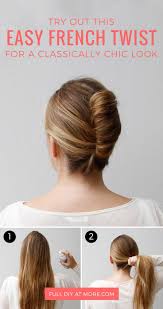 Here is an easy updo for formal events. How To Do French Twist With Long Hair Novocom Top