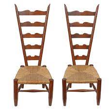 Set of 4 rush bottom vintage ladder back dining chairs farmhouse can ship. Pair Of Vintage Ladder Back Chairs With Low Rush Seat For Sale At 1stdibs