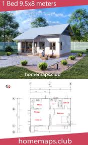 House Design 9 5x8 With 1 Bedrooms Home Maps House Design Small House Plans House Map
