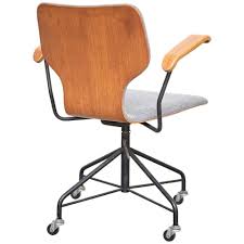 isamu kenmochi laminated wood and grey fabric swivel office chair circa 1950 swivel office chair office chair chair