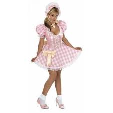 The costume comes in a blue, pink, and white dress, a pink bonnet, and a blue crook. Womens Teens Bo Peep Costume Little Bo Peep Costume Halloween Fancy Dress Girly Outfits
