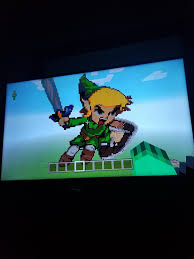 This is a timelapse of link from the legend of zelda: Minecraft Pixel Art For Toon Link Zelda