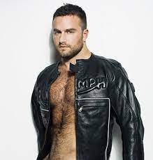 Heath Jordan Hot Shirtless Men Hot N Hunky Shirtless Men Leather Jacket Hairy Chested Men