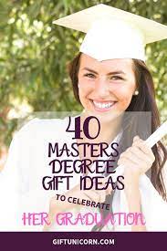 Choosing the perfect graduation gift for him in a year like this one is important with all that these grads have overcome. 40 Gift Ideas To Celebrate Her Master S Degree Giftunicorn Degree Gift Masters Degree Best Graduation Gifts
