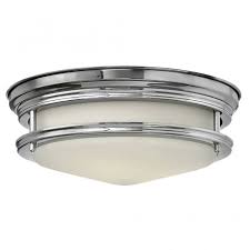 Find lighting you love at hayneedle, where you can buy online while you explore our room designs and curated looks for tips, ideas & inspiration to help you along the way. Retro Flush Bathroom Ceiling Light In Polished Chrome With Opal Glass