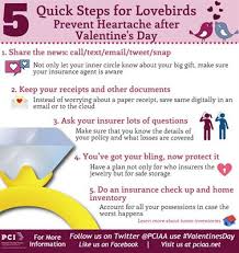 Send us an email at info@valentine.insure or call at 901.746.9420. 5 Quick Steps To Keep Lovebirds From Heartache After Valentine S Day Property Casualty Insurers Association Of America