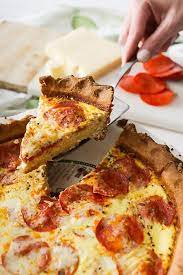 Keto Pepperoni Pizza Quiche Ruled Me Recipe Recipes Keto Quiche Food
