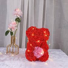 Check spelling or type a new query. Rose Bear Hand Made Teddy Bear Flower Bear Rose Teddy Bear Gift For Mothers Day Valentines Day Anniversary Bridal Showers Weddings Clear Gift Box 10 Inch With Light Walmart Com