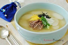 Tteokguk Korean Rice Cake Soup Korean Bapsang Recipe Rice Cake Soup Korean Rice Cake Korean Rice Cake Soup