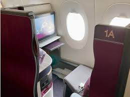 The crew is polite and introduces themselves individually. Qatar Airways Qsuite Business Class Airbus A350 1000 Review Photos