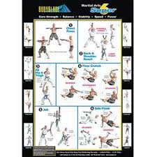 Bodyblade Exercise Chart Martial Arts Super 6 Wall Chart