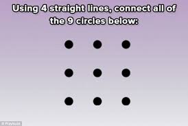 If, after drawing the nine dots in a square, you tear the paper carefully so that the pieces swivel and line up with each other, you can do it with one relatively short. Pin On Math 46s