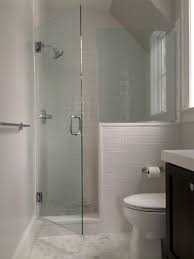 Frameless Shower Glass With Half Wall Panel Installed With Channels Small Shower Remodel Half Wall Shower Glass Shower Wall